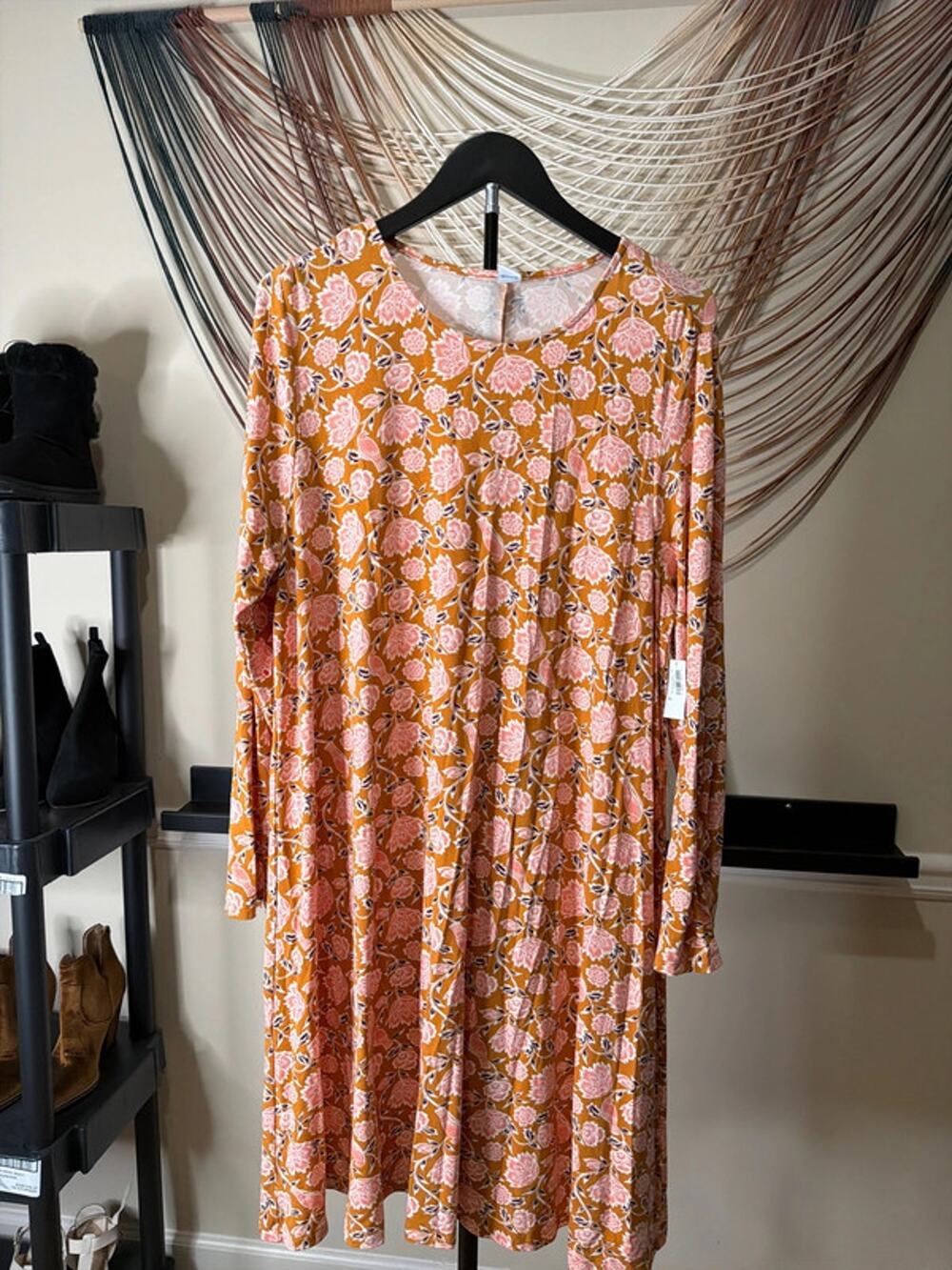 Old Navy yellow floral jersey summer dress NWT XL 3006
